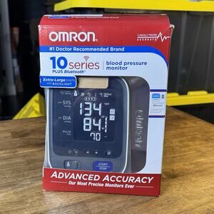 Omron Series 10 Blood Pressure Monitor BP786 Opened Box. XL Digits, Backlight.